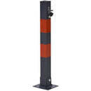 Barriera Dissuasore di Parcheggio Sosta H66 cm in Acciaio  Grigio e Rosso