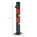 Barriera Dissuasore di Parcheggio Sosta H66 cm in Acciaio  Grigio e Rosso