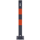 Barriera Dissuasore di Parcheggio Sosta H66 cm in Acciaio  Grigio e Rosso