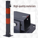 Barriera Dissuasore di Parcheggio Sosta H66 cm in Acciaio  Grigio e Rosso