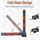 Barriera Dissuasore di Parcheggio Sosta H66 cm in Acciaio  Grigio e Rosso