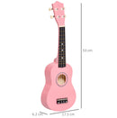 Ukulele Soprano in Legno con Accessori  Rosa