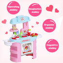 Postazione Bagno Giocattolo per Bambini con 25 Accessori  Azzurro e Rosa