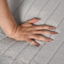 Panca Imbottita 50x35x43,5 cm in Metallo e Peluche  Grigia