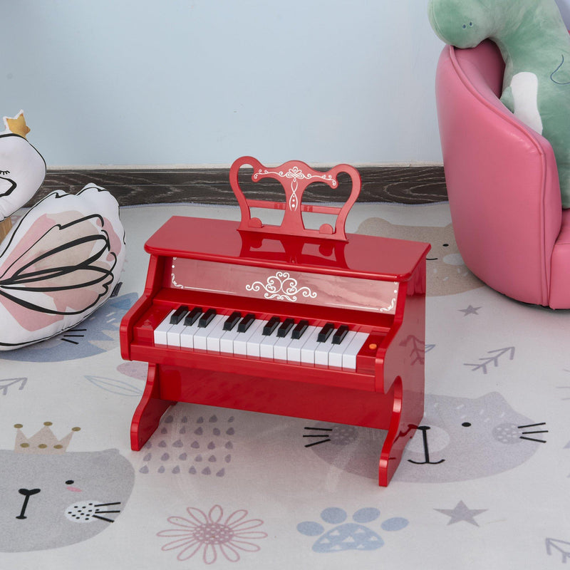 Mini Pianoforte Giocattolo per Bambini 25 Tasti in ABS  Rosso