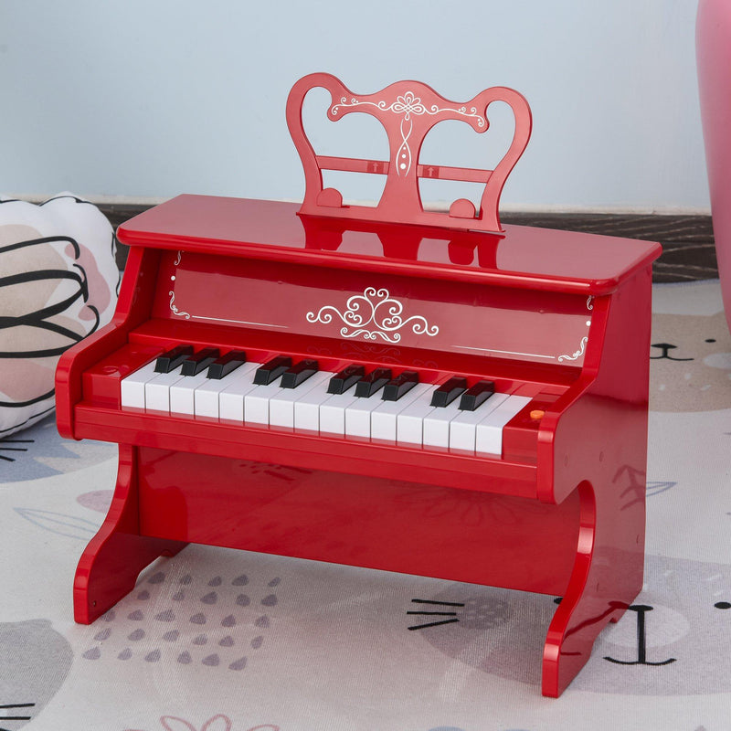 Mini Pianoforte Giocattolo per Bambini 25 Tasti in ABS  Rosso