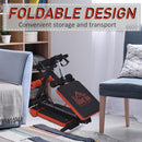 Panca Fitness per Addominali Inclinata Multifunzione Regolabile  Nera e Rossa