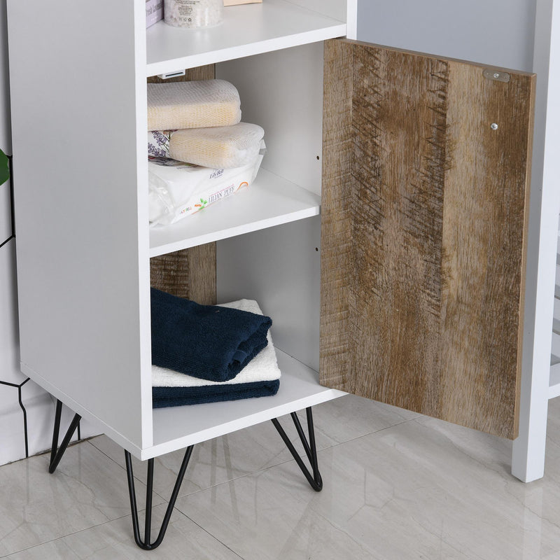 Mobiletto da Bagno 31,5x30x91,5 cm in Legno  Bianco