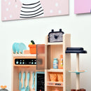 Cucina Giocattolo per Bambini 71x28,5x93,5 cm con Utensili 