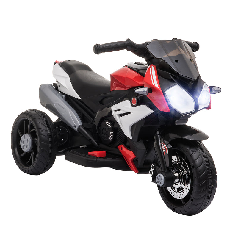 Moto Elettrica per Bambini 6V  Nera e Rossa