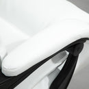 Sedia Poltrona Relax da Ufficio Presidenziale in Similpelle con Poggiapiedi  Bianca