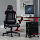 Sedia da Gaming Ergonomica 72x54x126-136 cm in PVC  Nera e Viola