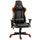 Ergonomischer Gaming-Stuhl 72x54x126-136 cm in schwarzem und orangefarbenem PVC