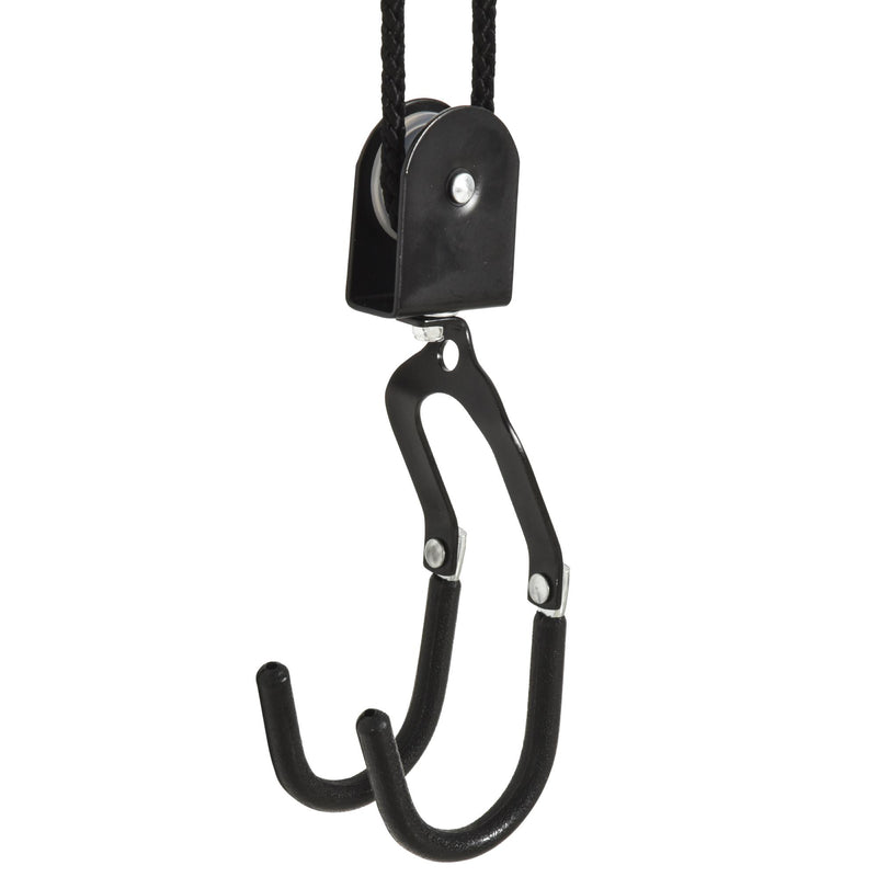 Supporto per Kayak Paranco da Soffitto Max 50 Kg in Acciaio  Nero