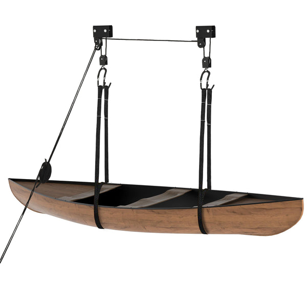 online Kajak-Deckenlift max. 50 kg aus schwarzem Stahl