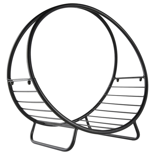 Holzhalter für Kamin 45 x 29,5 x 47 cm aus schwarzem Schmiedeeisen acquista