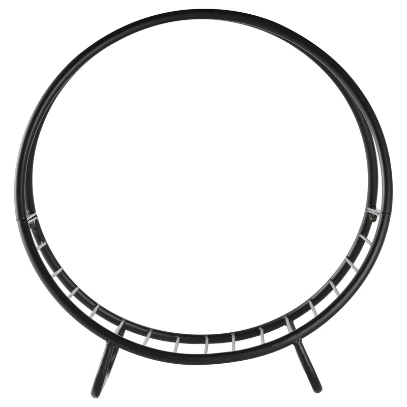 Portalegna per Camino 45x29,5x47 cm in Ferro Battuto  Nero