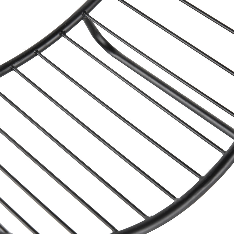 Portalegna per Camino 45x29,5x47 cm in Ferro Battuto  Nero