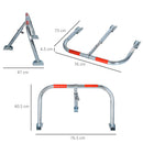 Barriera Dissuasore di Parcheggio Sosta 76,5x47x40,5 cm in Metallo 