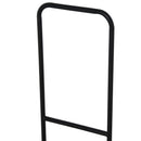 Portalegna per Camino 56x40x90,5 cm con Ruote in Acciaio  Nero