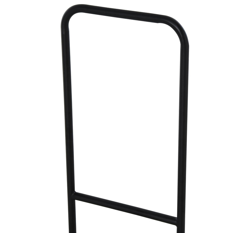 Portalegna per Camino 56x40x90,5 cm con Ruote in Acciaio  Nero