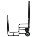 Portalegna per Camino 56x40x90,5 cm con Ruote in Acciaio  Nero