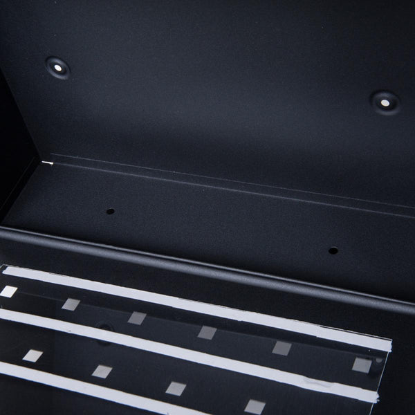 Wandbriefkasten 35x9,5x44,5 cm in schwarzem Stahl prezzo