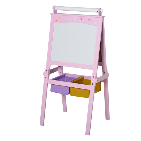 acquista 3-in-1-Kindertafel mit rosa Holzstaffelei