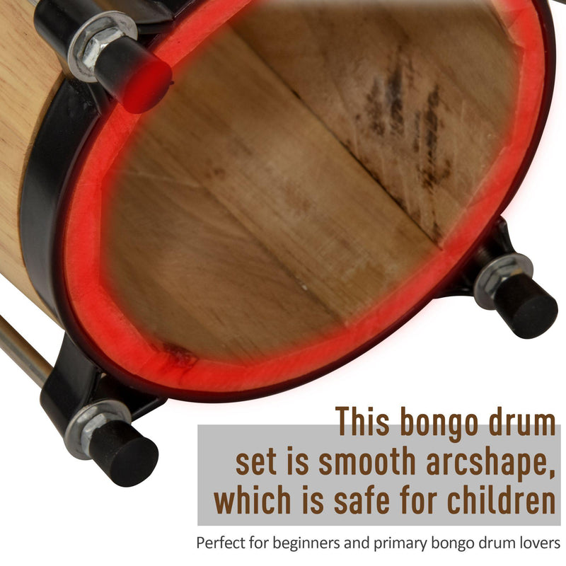Bongo Set 7" e 8" in Legno con Custodia 