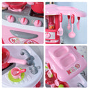 Cucina Giocattolo per Bambini 51x30x73 cm con Utensili  Rosa
