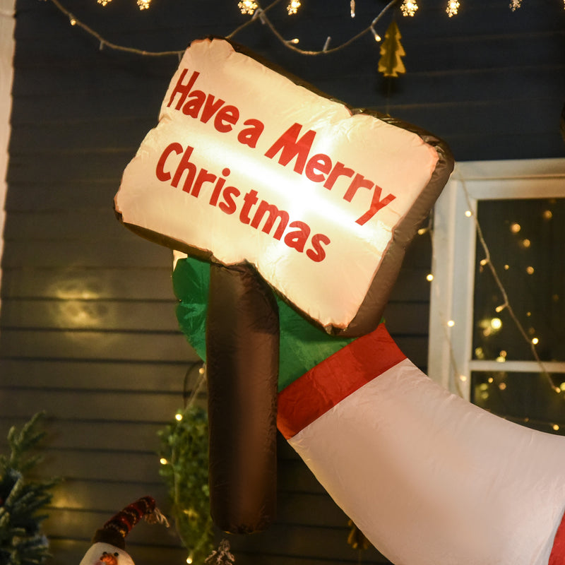 Pupazzo di Neve Gonfiabile H242 cm con Luci a LED 