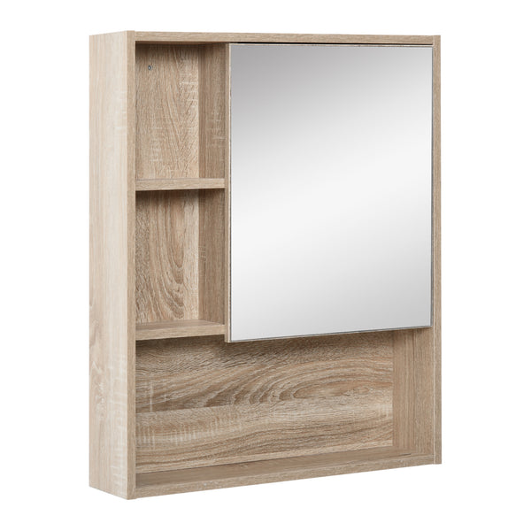 Spiegel Badezimmerschrank 60x15x76 cm Hängeschrank mit Regalen Eiche prezzo