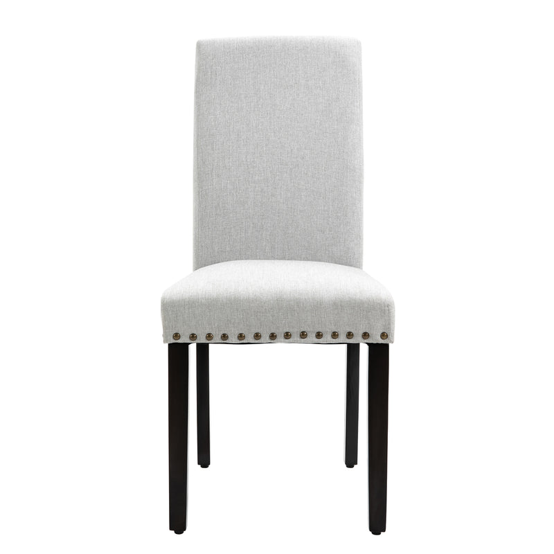 Sedia Imbottita 45x59,5x98 cm in Lino  Grigia