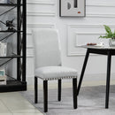 Sedia Imbottita 45x59,5x98 cm in Lino  Grigia