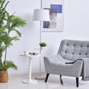 Lampada da Terra con Paralume E27 con Ripiano  Bianca