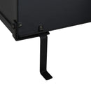 Carrello Portalegna 51,5x45,5x91,5 cm con Ruote in Ferro  Nero