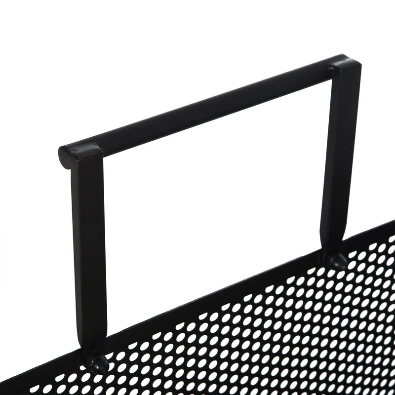 Carrello Portalegna 51,5x45,5x91,5 cm con Ruote in Ferro  Nero