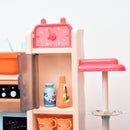 Cucina Giocattolo per Bambini 71x28,5x93,5 cm con Accessori  Rosa