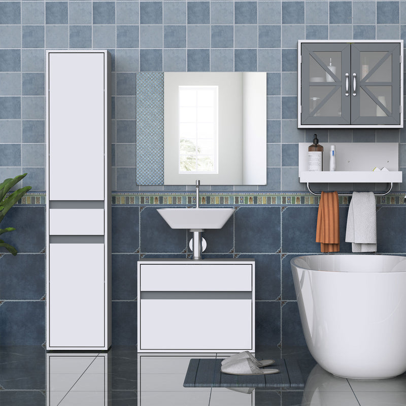 Mobile Sottolavello da Bagno 67x36x52 cm in Legno  Bianco