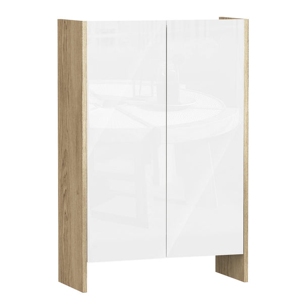 Schrank 2 Türen 60x25x90 cm in weißer Spanplatte prezzo