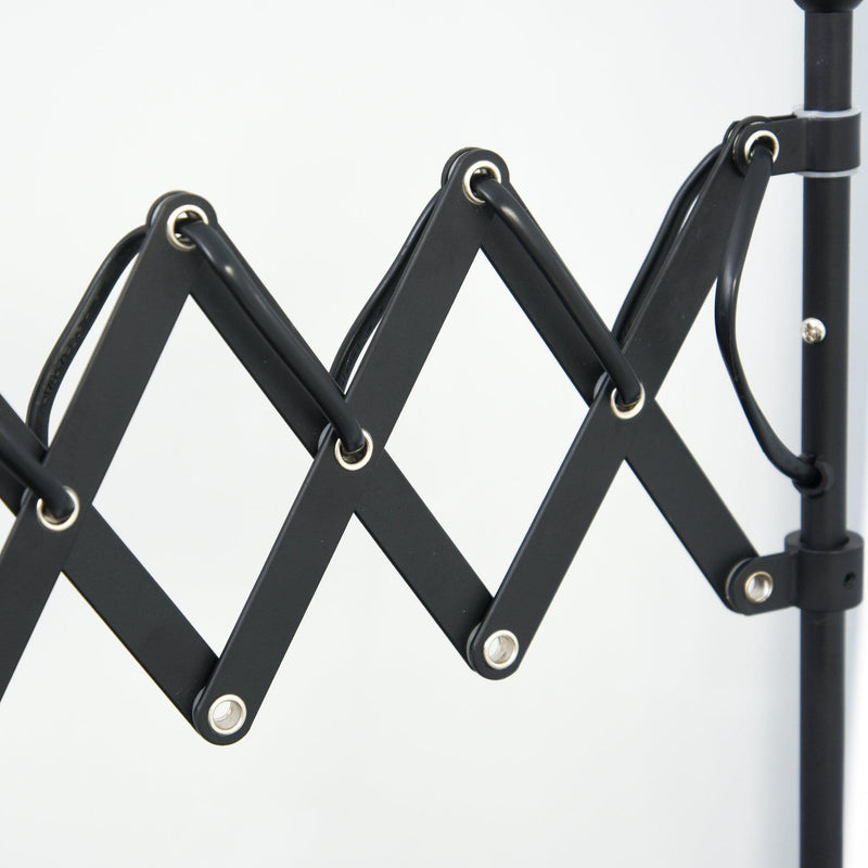 Lampada da Terra con Paralume E27 Estraibile in Metallo  Nera