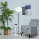 Lampada da Terra con Paralume E27 in Piume  Bianca