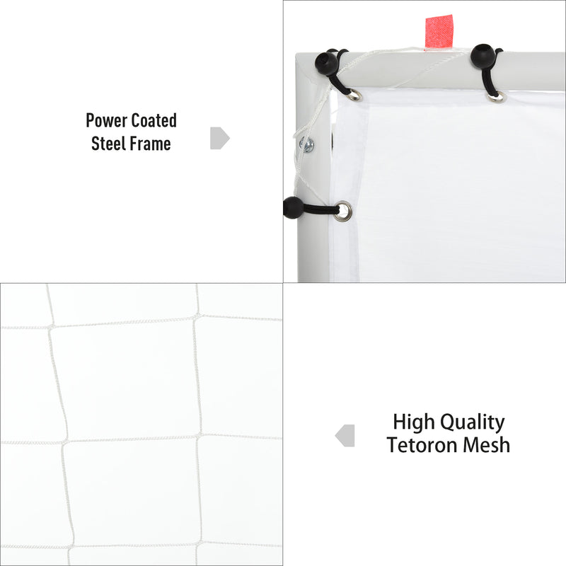 Porta da Calcio Portatile con Rete 180x62x121 cm  Bianca