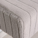 Panca Imbottita 2 Posti 118x42x56 cm in Tessuto e Metallo  Grigia