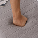 Panca Imbottita 2 Posti 118x42x56 cm in Tessuto e Metallo  Grigia