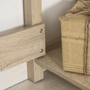 Scrivania da Ufficio Porta PC 120x67x120,5 cm con Libreria in Legno  Rovere