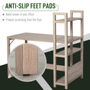 Scrivania da Ufficio Porta PC 120x67x120,5 cm con Libreria in Legno  Rovere