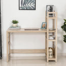 Scrivania da Ufficio Porta PC 120x67x120,5 cm con Libreria in Legno  Rovere