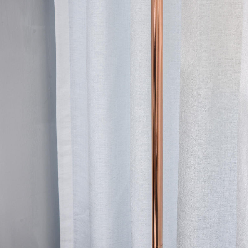 Lampada da Terra ad Arco con Paralume E27 in Acciaio e Marmo  Rame