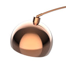 Lampada da Terra ad Arco con Paralume E27 in Acciaio e Marmo  Rame